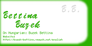 bettina buzek business card